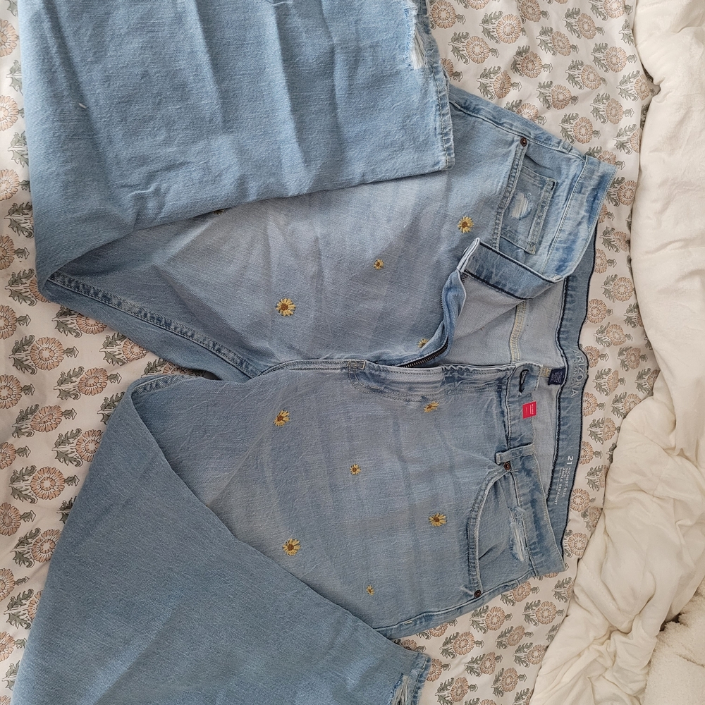Arizona Jean Highest Rise 90's Ankle Straight Womens Jeans Size 21